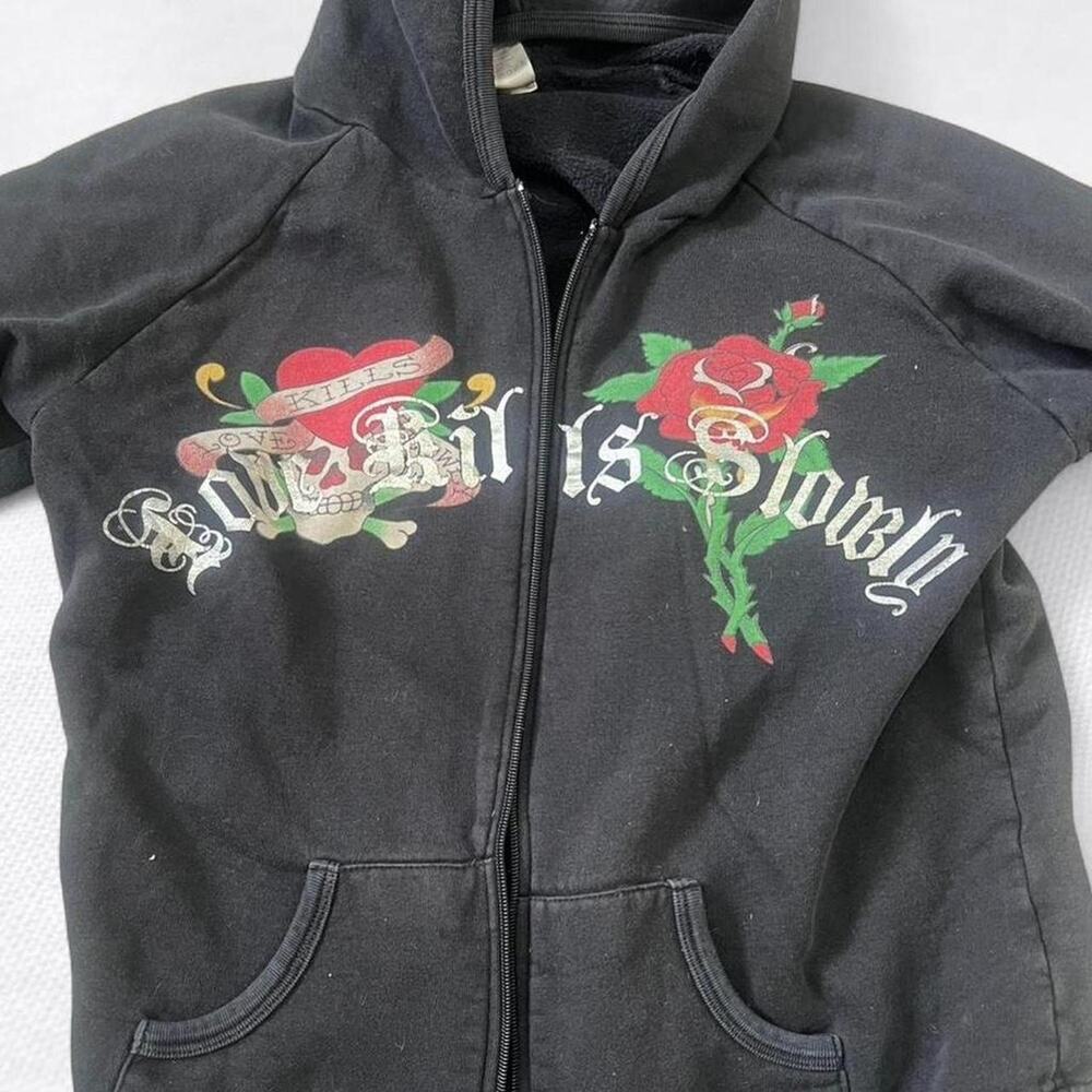 Ed hardy zip up hoodie